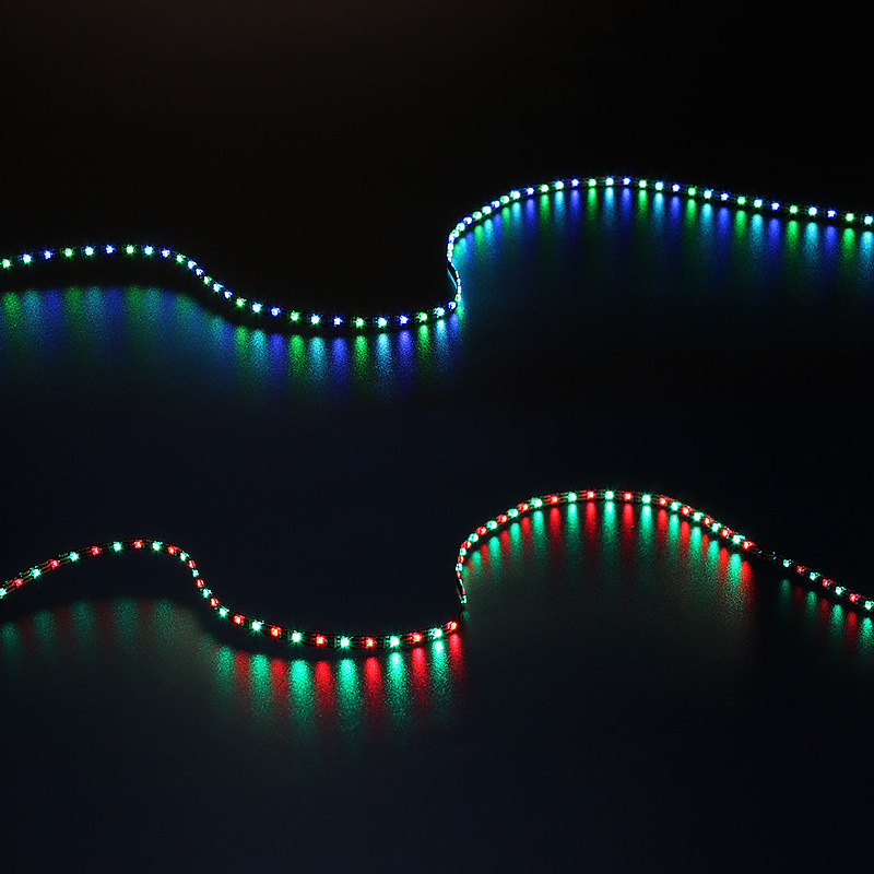 SK6805 RGB Individually Addressable LED Strip Light - DC5V Ultra Narrow 4mm 75LEDs 1.64ft/0.5m SK6805 RGB Individually Addressable LED Strip Light - DC5V Ultra Narrow 4mm 75LEDs 1.64ft/0.5m